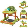 Maycoly Girello per Bambini con Set Musicale,Poggiapiedi,Regolabile in Altezza,6 Ruote Silenziose A 360°,Con Supporto Frenante,Baby Walker Girello Adatto A Bambini Dai 0+ in Su