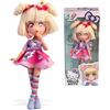 Hello Kitty Manga Doll Candy Unicorn, bambola giapponese alla moda con look manga, figura da 19,5 cm con 15 punti di articolazione, capelli biondi, accessori inclusi, +4, Famosa (HKTF0400)