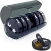 CRSUSUKJ Portapillole Settimanale,Multicolore Scatola di Pillole,portapillole portatile da viaggio, organizer per tablet da 7 giorni con scomparti per farmaci,vitamine e olio di fegato di merluzzo（Nero）