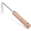 OFFCUP Estirpatore Acciaio Inox Estrattore da Giardino, Estrattore per Erbacce Manico in Legno Strumento Diserbatrice Manuale Rimozione delle Radici per Scavare Estirpare