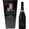 Zeus Party Elegante cassetta da Champagne Magnum 1,5 Litri in legno laccato nero, Personalizzabile sia con testo che con foto, Ottima ed Esclusiva idea regalo (Veuve Clicquot Extra Brut Extra Old)