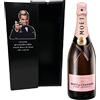 Zeus Party Elegante cassetta da Champagne Magnum 1,5 Litri in legno laccato nero, Personalizzabile sia con testo che con foto, Ottima ed Esclusiva idea regalo (Moët & Chandon Rosè)