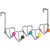 Premier Housewares 0509730 Appendiabiti da Porta, Cromato, 5 Ganci, Palle di Plastica, Multicolore