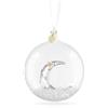 Swarovski Annual Edition Decorazione Pallina 2025, Decorazione con Vetro e Cristalli Swarovski, Nastro Gros-Grain, Designer Michele Blasilli, Placcatura in Tonalità Oro Champagne, 10,9 x 7 x 7 cm