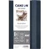 Canson Professional Book, Carta da illustrazione, tinta unita, 200gsm, Quaderno cucito, copertina rigida, 14 x 21,6 cm, bianco, 40 fogli