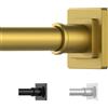 UIOSANRT Asta per tenda da doccia dorata, 80-172 cm, antiscivolo, montaggio a tensione, senza trapano, asta per tenda da doccia a molla a tensione regolabile, per finestre e bagno