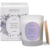 Nasoterapia Lavanda e Rosa selvatica candela profumata con oli essenziali 180 gr