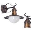 hofstein Lampada da parete per esterni Broni, lampada da parete rivolta verso il basso in stile antico in metallo in marrone/oro, E27, lampada da esterno retro/vintage per terrazza e cortile, senza lampadina/e