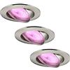 Ledvion - 3x SMART LED Faretti da incasso Amsterdam, Acciaio inox, Slim WiFi, Dimmerabile, Rotondo, RGBWW, 2 Anni di Garanzia