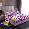 Loussiesd Set di lenzuola con fiori hippie anni '70 set di lenzuola per bambini ragazzi ragazze bambini floreale Boho Decor lenzuola con tasca profonda lenzuolo con angoli ultra morbido decorazione viola verde