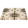 SaRani Telo Arredo Copritutto Gran Foulard Copriletto Copridivano Cotone Fantasia Barocco Oro Nero (Barocco oro)