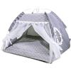 SunaOmni Cuccia per Cani da Interno, graziosa e Morbida Tenda per Cani con Finestra e Tenda in Rete, Cuccia Portatile per Gatti, da Principessa Traspirante Fresca per Animali Domestici, per