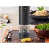 Generico Macina Sale e Pepe e Spezie, Controllo Grana Regolabile, Luce LED Integrata, Dispositivo Elettronico Moderno Elegante, Universale Cucina Motore Silenzioso, Facile da Usare (NERO CLASSIC NO LED)