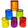 AKITAInk Bicchieri acqua vetro colorati Set 6 Bicchieri, 6 pezzi, Vetro, Multicolore (6 BICCHIERI MODELLO GIOIA)