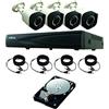 PROXE Kit filare AHD HVR 4 canali + 4 telecamere 5 MPX