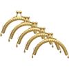 QUARKZMAN 5pz Telaio Borsa in Metallo, 8,5cm Chiusura Click Clac per Borse Arco retrò Sbalzato per Creazione Borsa Manico Borsellino Borsa Busta Ricambi Ferramenta Telaio (Oro)