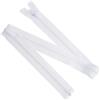 Aerzetix - Set di 5 Cerniere Lampo a Spirale N°5 70cm separabili con cursore - in Metallo Nylon Poliestere - Colore Bianco - per Cucito Artigianato creazioni Tessili