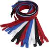 Aerzetix - Set di 8 Cerniere Lampo a Spirale N°5 70cm separabili con cursore - in Metallo Nylon Poliestere - Colore Blu Rosso Bianco Nero - per Cucito Artigianato creazioni Tessili