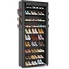 Vicye Scarpiera in Tessuto 11 Piani per 36-41 Scarpe, Scarpiera Alta Slim con Copertura Antipolvere, Portascarpe a Risparmio di Spazio, Struttura in Metallo, Ideale per Ingresso o Soggiorno, Nero