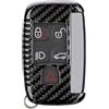M.JVisun Genuino Fibra di Carbonio Auto Chiave Protettiva Custodie Cover per Land Rover Discovery 4/Sport Freelander 2 per Range Rover Evoque/Sport/Velar Intelligente Chiave - Nero