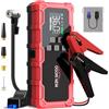 OGORI NEW Avviatore Batteria con Compressore 150PSI,7000A Booster Avviamento Auto,Starter Batteria Auto con Torcia, Ricarica USB (8.0L Diesel/10.0L Benzina)