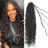 ELAOGI Goddess Locs Crochet Hair 24inch 7Packs Bohemian Goddess Faux Locs Crochet Hair Pre Looped Boho Soft Locs Synthetic Braids Hair Extensions for Women (4#, 24 pollici)