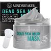 Mindbreaker Mascher Fango Mar Morto Per Viso E Corpo - Pulizia profonda dei pori di viso e corpo, trattamento dell'acne, antietà e antirughe, maschera viso all'argilla una pelle più liscia e morbida (300g)