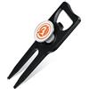 AOFAR Strumento per Divot da golf con marcatura magnetica, spazzola per la pulizia del bastone da golf integrata e marcatore della linea della pallina, lega di zinco, accessori da golf multifunzionali