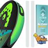 PADELEI Protezione Racchetta Padel Trasparente + Adesivo Padel Regalo - Paracolpi Racchetta Padel Trasparente - Padel Accesori - Protettore Padel Finitura Ruvida - Dimensioni 35x370 mm (Pack 2)
