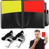 Zyren Cartellini Arbitro Calcio,Kit Arbitro Calcio con Cartellini Rossi e Gialli,Fischietto in Metallo,Taccuino Arbitro,Matite per Partite di Football,Basket,Sport Scolastici,Accessori per Arbitri di Calcio