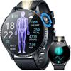 idomars Orologio Smartwatch Uomo Cardiofrequenzimetro Orologi: 1.56" AMOLED Intelligenti Watch con ECG HRV Sonno 𝐆li𝐜𝐞𝐦𝐢𝐚 Pressione Sanguigna SOS Pulsante Torcia LED Sportive Compatibile iOS e Android