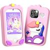 CHAKEYAKE Telefono per Bambini, Macchina Fotografica Bambini con 2,8" Tattile, Doppio Kamera, Lettore MP3, Scheda SD 32 GB, Regali di Natale e Compleanno per Bambini 3 4 5 6 7 8 9 10 Anni (Rosa)