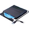 QDSYLQ Lettore Blu Ray Esterno per PC 50G, USB 3.0 & Type-C BD CD DVD unità Masterizzatore RW ROM drive per laptop Mac PC Windows 11/10/8/7/XP/Linux/MacOS 1080P HD