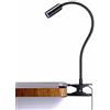 Hifree Lampada con Pinza in Alluminio, LED con Braccio Flessibile a 360°, Luce da Lettura con 10 Livelli di Luminosità, Lampada da Tavolo Regolabile per Lettura/Lavoro/Viaggi