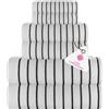 CASA COPENHAGEN Ecstaic Asciugamani 6 Pezzi Set - Bianco neve, 600 g/m², 2 Asciugamani da Bagno, 2 Asciugamani, 2 Salviette in Morbido Cotone Egiziano per Bagno, Cucina e Doccia