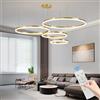 Mikeru Luci per L'isola Della Cucina, 30+40+60+80+cm Oro Luce a Sospensione Moderna Dimmerabile Dal 10% al 100% Illuminazione a Pendente Di Salita Discesa 3000k-6500k Telecomando per Il Soggiorno