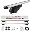 Modula Case System SmartBar 135 cm Portapacchi in alluminio compatibile con Hyundai ix35 2010-2015 con barre longitudinali integrati, serratura antifurto, portata massima 75 kg