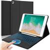 QYiiD Tastiera touchpad per iPad di 6a generazione 2018, iPad 5a generazione 2017, iPad Pro 9,7 pollici, Air 2 & 1, TPU morbido, cover posteriore, tastiera wireless QWERTY retroilluminata per