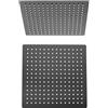 Jacuzzi Soffione Jacuzzi | Rubinetteria in acciaio nero opaco ultrapiatto quadrato 30X30 cm
