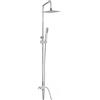 Arcdesign Selection Colonna doccia regolabile in acciaio con deviatore integrato doccetta monogetto e soffione quadrato ultraslim 25X25 cm