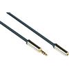 Good Connections GC-M0055 - Cavo di prolunga audio di alta qualità, 3,5 mm, connettore jack su presa jack OFC, alloggiamento interamente in metallo, 5 m, blu scuro