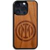 Iconic Puzzles, Inter Cover Ufficiale in Legno 100% sostenibile, compatibile con iPhone 15, Resistente, Idea Regalo