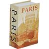 MICEL - 13404 - Cassetta di sicurezza a forma di libro, sicurezza mimetica, libro Paris, apertura con chiave, colore marrone, 155 x 240 x 55 mm