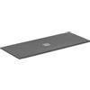 Ideal Standard - Ultra Flat S+, Piatto doccia rettangolare ultrasottile in resina effetto pietra, 170x70cm, Ideal Solid, Scarico centrale, Grigio cemento