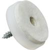 Adsamm® / 32 x feltrini con vite / bianchi / Ø 28 mm / tondi / scivoli in plastica con vite e base in feltro / piedini protettivi per mobili Adsamm® Quality