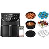 COSORI 5.5L Friggitrice ad Aria WiFi, Friggitrice Senza Olio, Air Fryer con 11 Programmi, Funzione Keep Warm, LED Touch Screen, Tempo eTemperatura Regolabili + 6 Pezzi Accessori Airfryer