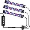 hygger Three Canali Luce LED Sommergibile per Acquario, 18W Illuminazione per Acquario, LED Aquarium Llight con 3 File di Perline, 7 Colori, Luminosità Regolabile for 60-180L Aquariums(3)