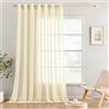 MIULEE Tende Trasparenti con Occhielli Lino Imitazione 1 Pannelli Decorativo per Finestre Camera da Letto Soggiorno Casa Moderna 228X228 CM Beige leggero