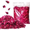 KUMSODE 100g Veri Petali Di Rosa Rossa Essiccati Pediluvio, Bagno Spa Matrimonio, Fragranze Per La Casa Accessori Fai Da Te per San Valentino Anniversario Natale