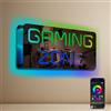 ineonlife Gaming Zone Neon Led, Specchio Led Gaming Colore App Dimmer Intelligente Rgb Neon,Gioco Scritta Néon per Decorazione Della Camera Dei Ragazzi, Regali Del Giocatore per Adolescenti,Bambini